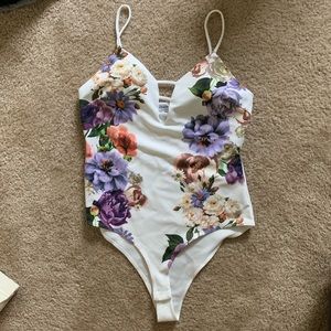 NWOT Floral Body Suit